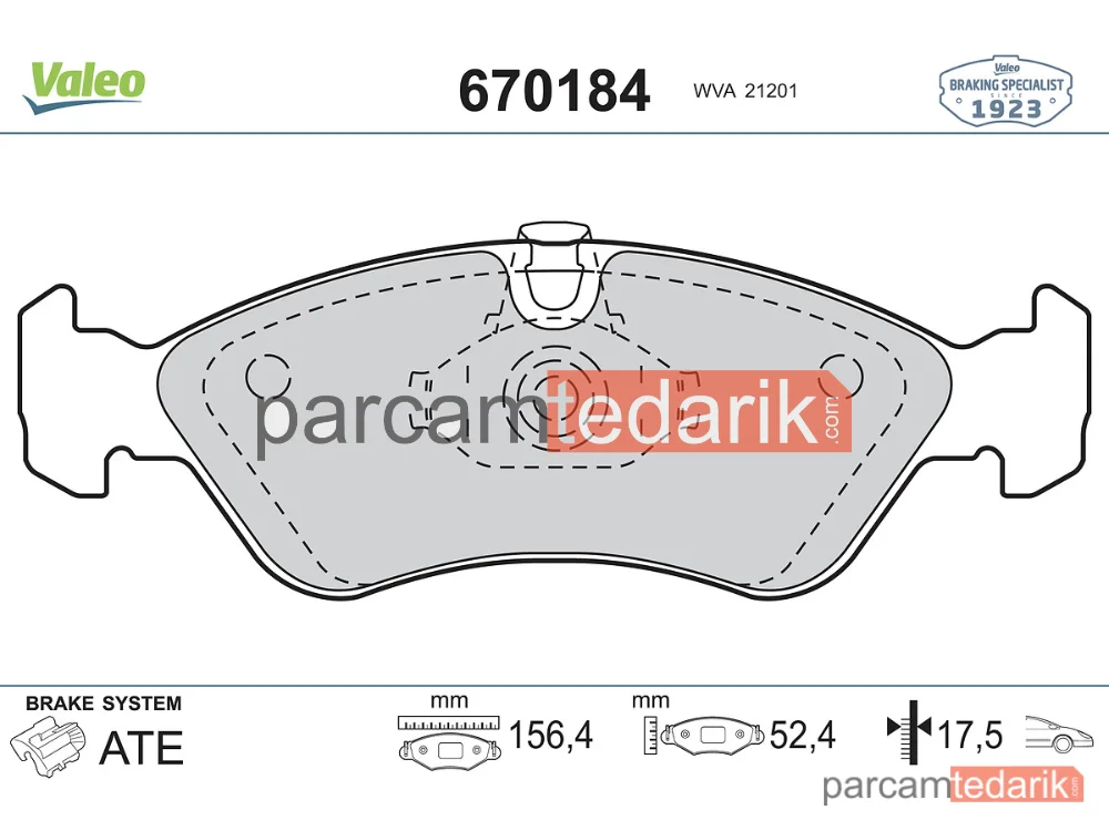 670184 | Fren Balatası — Opel Kadett E, Opel Astra F, Opel Vectra A